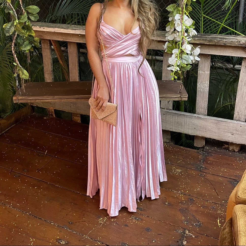 Satin maxi dress worn once